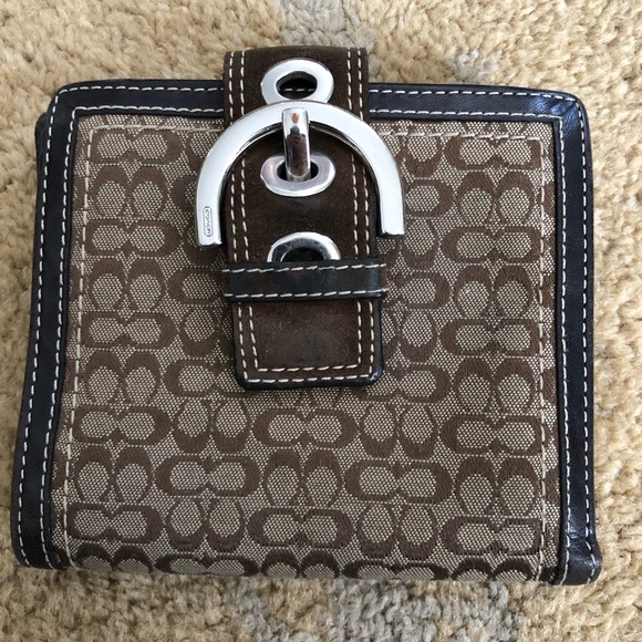 小物 Coach Soho Flap Wallet Brown Bleeker y2k Coach | Bags | Coach Y2k Soho Bleeker Signature Flap Wallet Brown